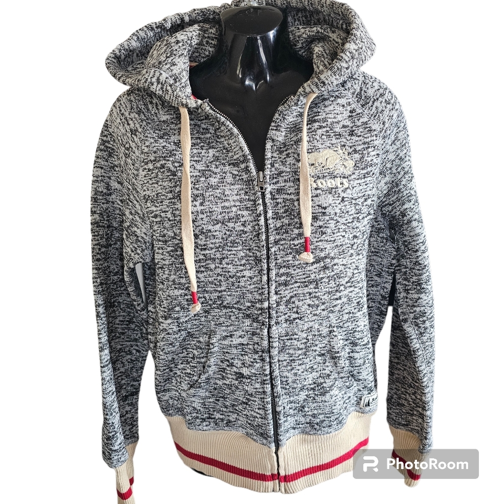 Roots cabin hoodie sz x's euc. Heather grey.